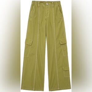 Zara Army Green Baggy Cargo Pants